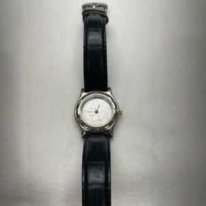 Ladies 1906 Indian head penny coin watch with black leather band.